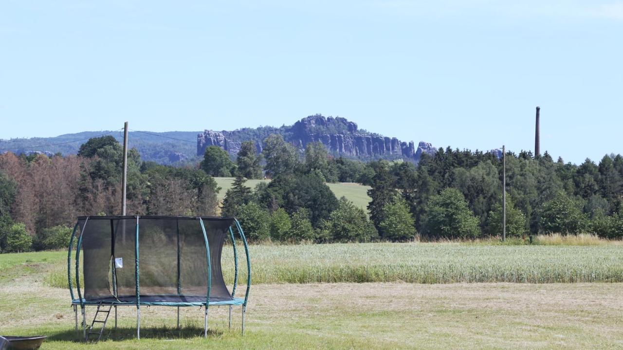 Auszeit Mit Weitblick In Der Saechsischen Schweiz - Kleiner Bauernhof Mit Tieren Und Wallbox Rathmannsdorf Exteriör bild