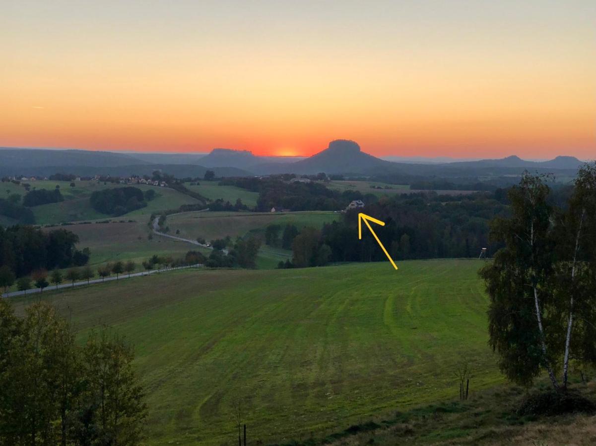 Auszeit Mit Weitblick In Der Saechsischen Schweiz - Kleiner Bauernhof Mit Tieren Und Wallbox Rathmannsdorf Exteriör bild